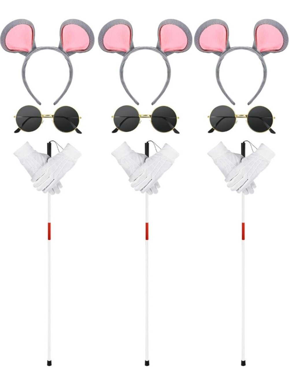 12 Pcs Halloween Mouse Costume Accessories Set | Fun Party Props & Dress Up